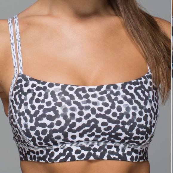 lululemon athletica Other - Lulu Black Spotted Straight Up Bra